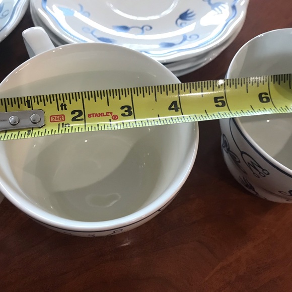 NWT Mint condition over size soup cups/saucers - Picture 2 of 2